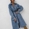 Długi płaszcz Jeans - obrazek 3