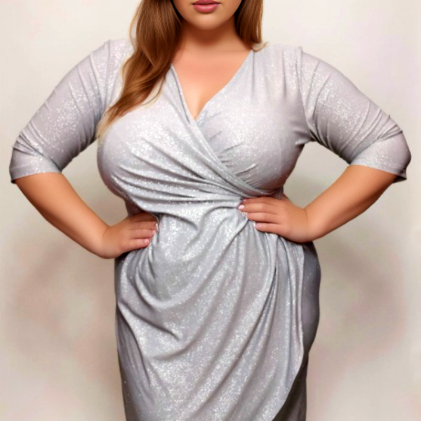 Sukienka brokatowa | Plus size 💎