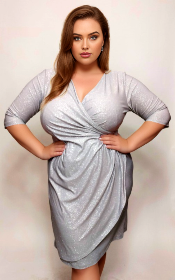 Sukienka brokatowa | Plus size 💎 - obrazek 2